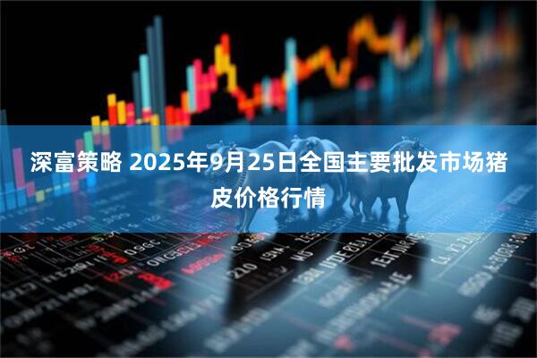 深富策略 2025年9月25日全国主要批发市场猪皮价格行情